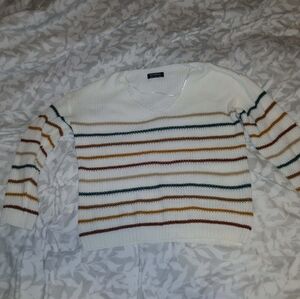 BloomChic Ivory Ribbed Knit Top